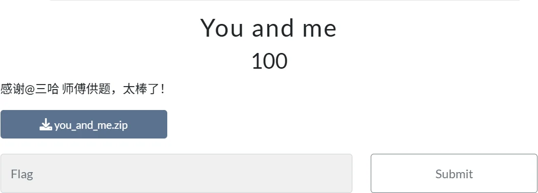 You and me